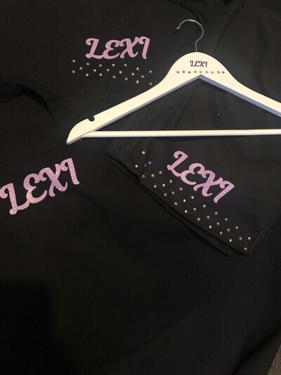 personalised dance costume bag With Changing Tent, Personalised Coat Hanger!