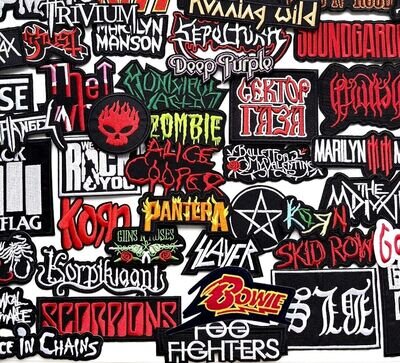 Music Embroidered transfer Band patches for clothes shirts embroidery patch