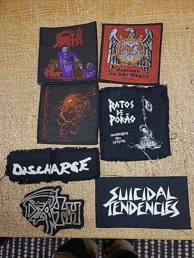Bundle Of Heavy Metal Band Patches. 7 In Total 6 New 1 Used..