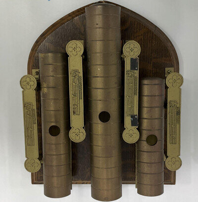 DEAGAN 3 Tone Wall Mount Call Bell Brass Church Chimes