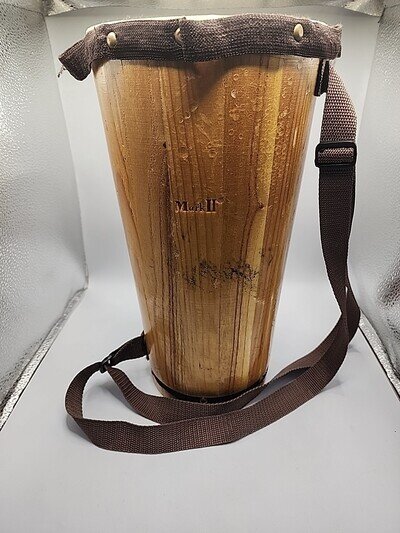 Mark II Long Bongo Wooden Drum with Shoulder Strap 13.5 in