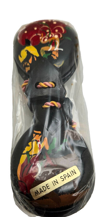 Vintage Pair Of Castanets Hand Painted Made In Spain 1970's