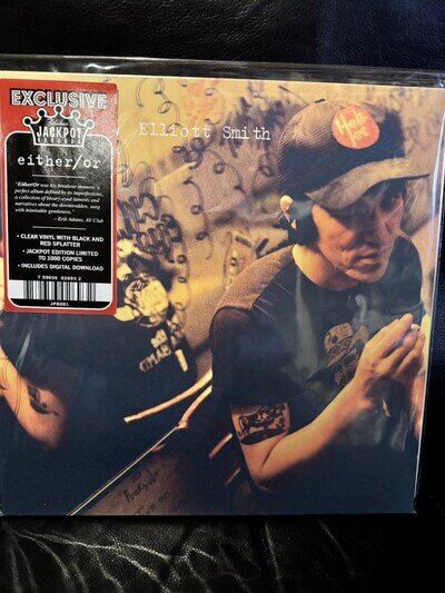 Elliott Smith either/or Clear Vinyl W/ Red And Black Splatter Limited To 1000