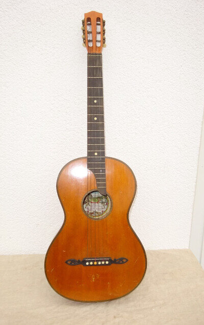 Vintage Guitar Walking Guitar Note Max Hugo Reichel Approx 91cm