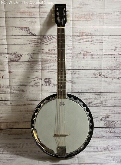 GALVESTON Galveston Remo Weather King Head 6 String Banjo