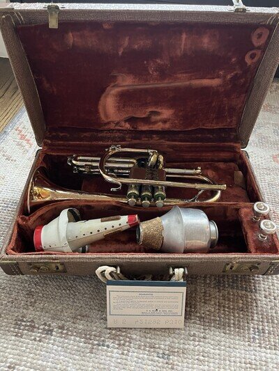 Dad's Vintage 1964 F.E. Olds Cornet with documentation, mouthpieces, etc.