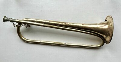 WW2 1943 Vintage Brass Military Bugle A.F. Matthews Ltd Numbered No.4