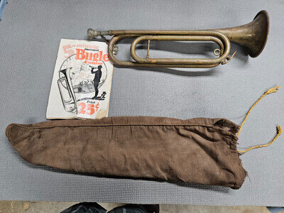 Brass U.S.regulation bugle m1892 field trumpet