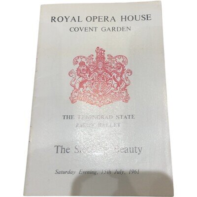 Royal Opera House 1961 Programme The Sleeping Beauty Leningrad State Ballet