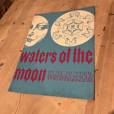 WATERS OF THE MOON - N.C. HUNTER - Vintage Theatre Poster Chapman [38.5 x 51 cm]