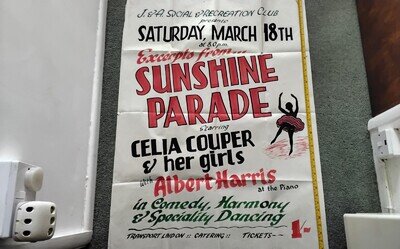 1947, DUDLEY, VERY LARGE ORIGINAL THEATRE/ CLUB POSTER,41 BY 30 INCHES