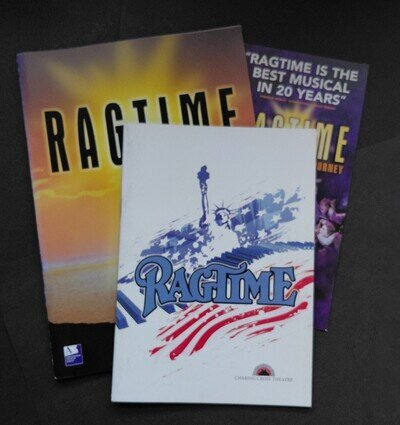 Ragtime musical 2 x theatre programme 2003 & 2016: Flaherty, Aherns, McNally