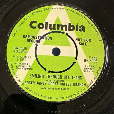 Roger James Cooke And Eve Graham – Smiling Through My Tears 7” Vinyl Demo