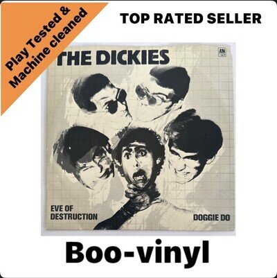 The Dickies - Eve Of Destruction 7" Vinyl Record Pink Vinyl Punk EX / VG+