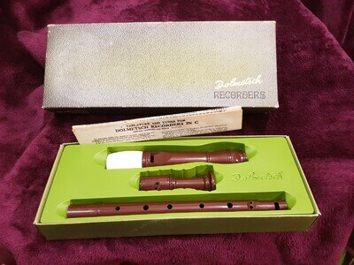 Vintage DOLMETSCH International Treble Recorder Boxed Made in England