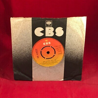 IAN HUNTER Once Bitten Twice Shy 1975 UK 7" vinyl single Mott The Hoople 45