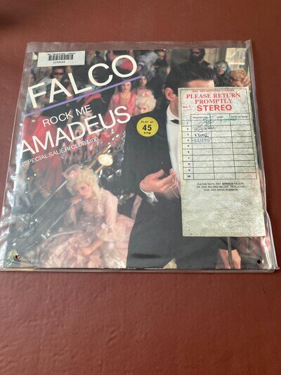 Falco – Rock Me Amadeus (Special Salieri Club Mix) 12'' Vinyl UK 1986 AMYE 278