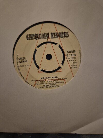 Gregg Allman - Midnight Rider, 7", (Vinyl) PROMO