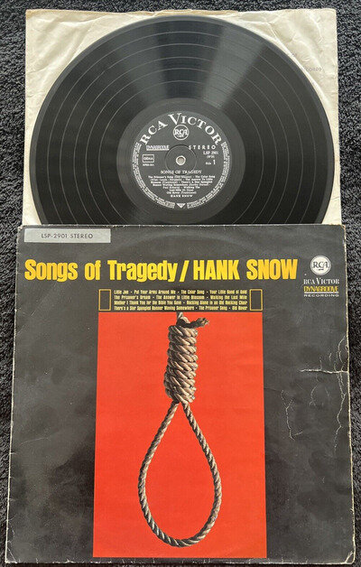 Hank Snow – Songs Of Tragedy Vinyl LP GERMANY 1964 TESTED VG+/VG VIDEO CLIP
