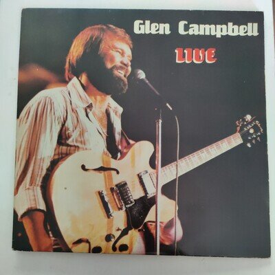 Glen Campbell Live Double vinyl gatefold album Rhinestone Cowboy Wichita Lineman