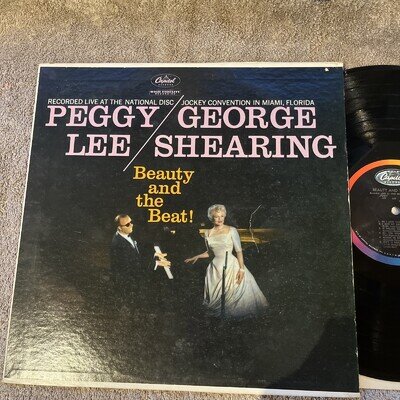 PEGGY LEE /GEORGE SHEARING…”Beauty And The Beat”…Capitol 12” Vinyl Lp…(1959) Vg+