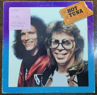 Hot Tuna Final Vinyl Record VG/G+ BXL1-3357 1979 1st Press