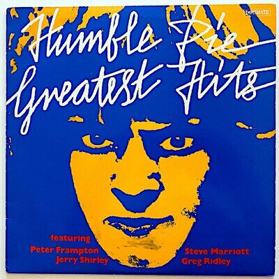 HUMBLE PIE - GREATEST HITS - 1977 UK RELEASE - VINYL LP WHITE LABEL - VG+/VG+