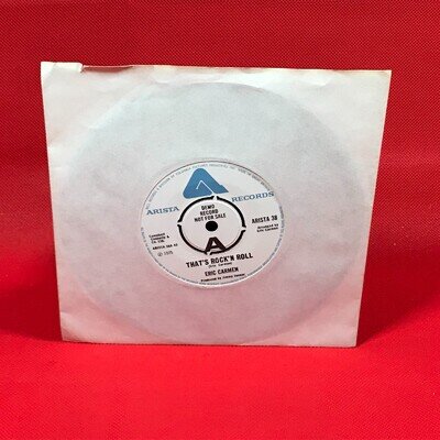 ERIC CARMEN That's Rock'n Roll 1976 UK 7" vinyl PROMO single Arista record 45