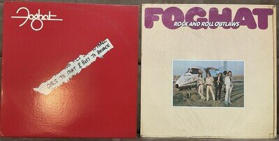 Foghat Vinyl Record LP Lot (2) Rock And Roll Outlaws & Girls To Chat…