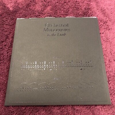 OMD FACTORY RECORDS WARNER RARE BLACK MATTE BRAILLE SLEEVE. ELECTRICITY…