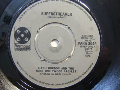 Flesh Gordon and the Nude Hollywood Argyles – Superstreaker 1974 7” Paramount