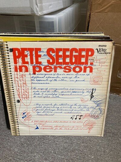 PETE SEEGER IN PERSON, ORIGINAL 1965 VERVE MONO VINYL LP, VLP5004, A1G/B1G, VG+