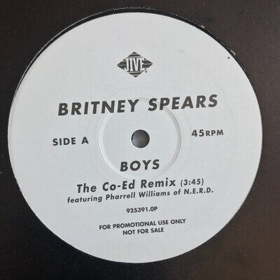 Britney Spears - Pharrell Williams Boys - Co-Ed Remix Vinyl Promo 12" 2002 *DL