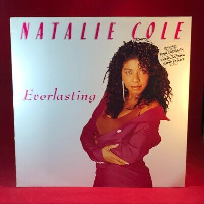 NATALIE COLE Everlasting 1987 UK vinyl LP + INNER Pink Cadillac Jumpstart *