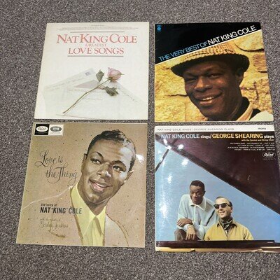 4x Nat King Cole LPs love songs , love is the thing , the very best of , etc