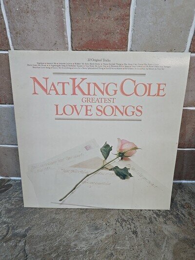NAT KING COLE-20 GREATEST LOVE SONGS, VINYL LP COMPILATION, 1982 UK, VG+/VG+