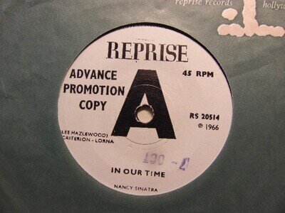 Nancy Sinatra – In Our Time 1966 Demo 7” Reprise RS 20514