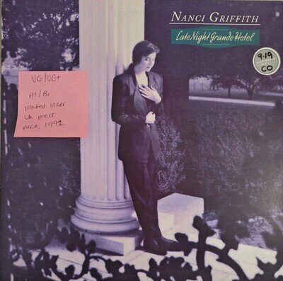 Nanci Griffith Late Night Grande Hotel Vinyl Record VG/VG+ MCA10306 1992