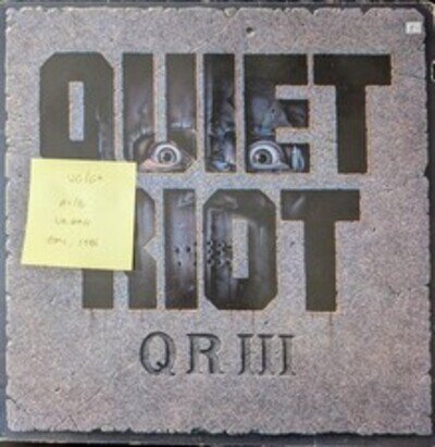 Quiet Riot QR3 Vinyl Record VG/G+ EPC 26945 1986