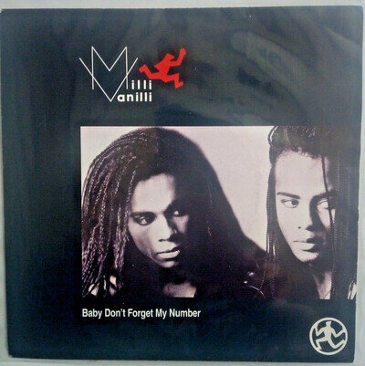 milli vanilli - baby dont forget my number - excellent condition 7" vinyl 45 rpm