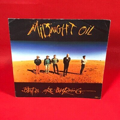 MIDNIGHT OIL Beds Are Burning 1988 UK 7" vinyl single CBS record 45