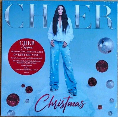 CHER - CHRISTMAS - Ruby Red Vinyl LP Record - New Sealed Xmas Album