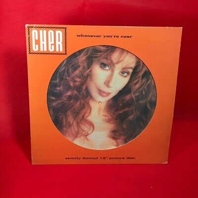 CHER Whenever You're Near 1992 UK limited edition 12" vinyl Picture Disc single