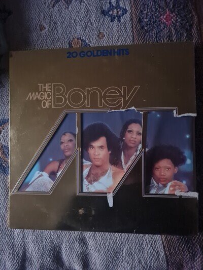 BONEY M "THE MAGIC OF BONEY M" GLOSSY CUT OUT COVER VINYL LP 1980