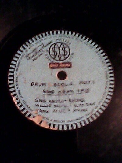 GENE KRUPA VERY RARE ACITATE PRESSING