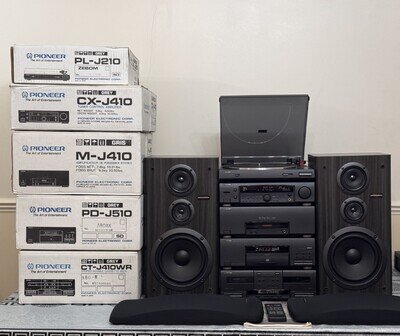 BOXED Pioneer M-j410 High End Hifi Stack System Separate + Speakers + Remote