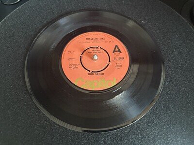 Bob Seger Travellin’ Man UK 1976 Promo 7” Vinyl Record VG+