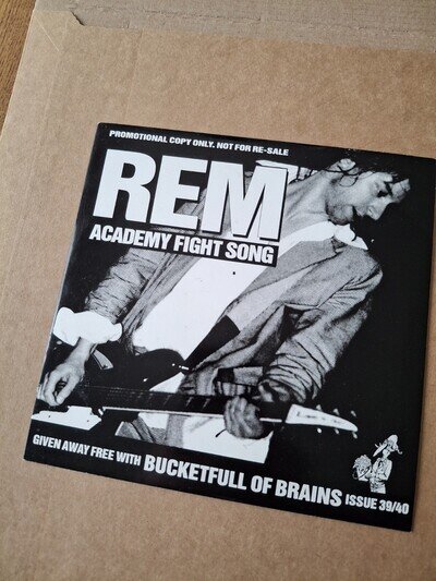 Promo REM R.E.M 7" Academy Fight Song The Coal Porters Bucket Full Of Brains