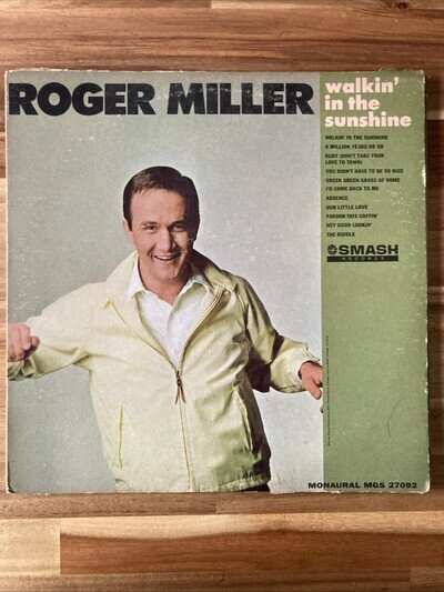 Roger Miller Walkin' in the sunshine Vinyl LP Smash Records Promo Copy 1967