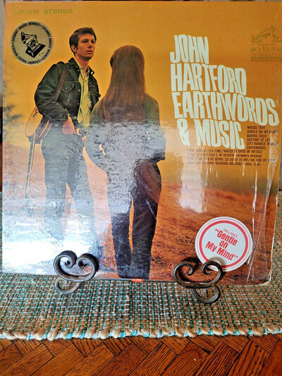 JOHN HARTFORD - Earthwords & Music LP in shrink wrap, VG+